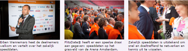 Erben Wennemars aanwezig tijdens het zakelijke speeddate-event